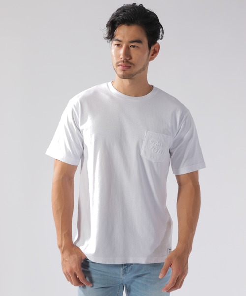 BAYFLOW(ベイフロー)の「エンボスロゴポケットTシャツ S/S(Tシャツ/カットソー・メンズ・ブルー/チャコール/ホワイト・MEDIUM/LARGE/SMALL)」の6枚目の写真