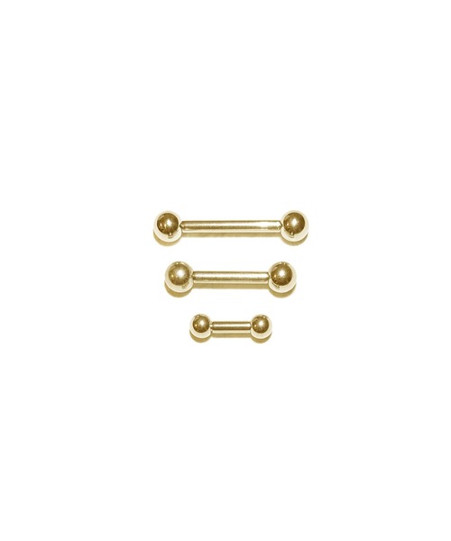 MORPH(モルフ)の「MORPH モルフ バーベルボディーピアス 12ゲージ 6mm~16mm(ピアス(片耳用)・メンズ・ゴールド・6/8/10/12/14/16)」の3枚目の写真