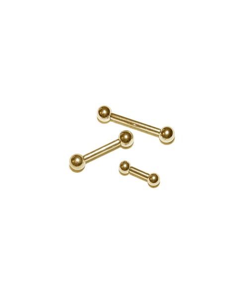 MORPH(モルフ)の「MORPH モルフ バーベルボディーピアス 12ゲージ 6mm~16mm(ピアス(片耳用)・メンズ・ゴールド・6/8/10/12/14/16)」の2枚目の写真
