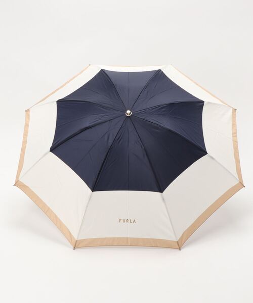 FURLA（フルラ）の「折りたたみ傘　カラーボーダー（折りたたみ傘・レディース・ベージュ/ネイビー/ブラック/レッド/コーラル/ベビーピンク/ブラウン/グレー/オフホワイト/ライトグリーン/サックスブルー/カーキ・FREE）」の13枚目の写真