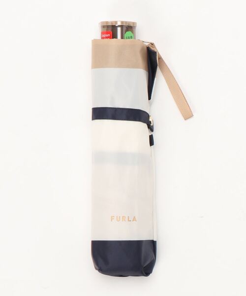 FURLA（フルラ）の「折りたたみ傘　カラーボーダー（折りたたみ傘・レディース・ベージュ/ネイビー/ブラック/レッド/コーラル/ベビーピンク/ブラウン/グレー/オフホワイト/ライトグリーン/サックスブルー/カーキ・FREE）」の14枚目の写真