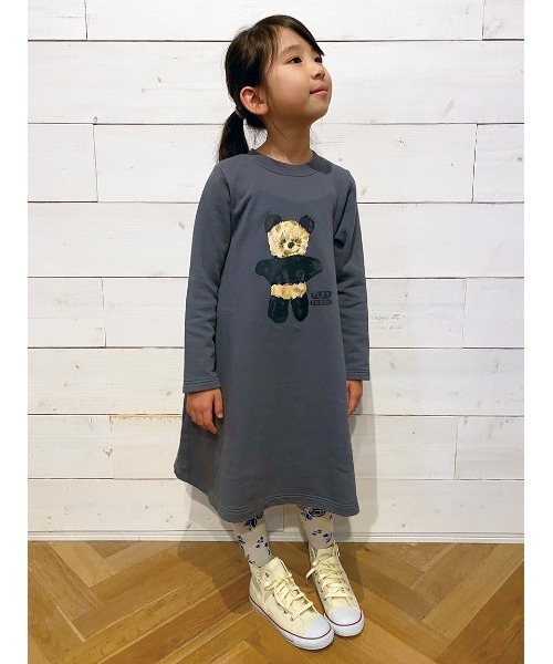 セール ジュニアサイズ ナタリー レテ Nowa Huta Flat Panda コラボ Aライン裏毛ワンピース ワンピース Hakka Kids ハッカキッズ のファッション通販 Zozotown