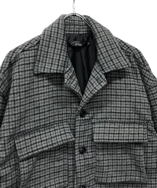 Beno(ビーノ)の「ミックスウールシャギー ブリティッシュチェック ワイドシルエット CPOジャケット(ブルゾン・メンズ・ブラウン系その他/ブラウン系その他4/グレー系その他2/ブラウン系その他2/グレー系その他/ブラウン系その他3・M/L)」の19枚目の写真