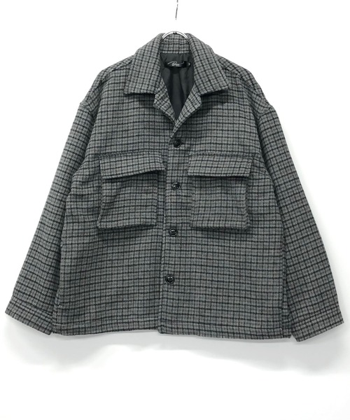 Beno(ビーノ)の「ミックスウールシャギー ブリティッシュチェック ワイドシルエット CPOジャケット(ブルゾン・メンズ・ブラウン系その他/ブラウン系その他4/グレー系その他2/ブラウン系その他2/グレー系その他/ブラウン系その他3・M/L)」の18枚目の写真
