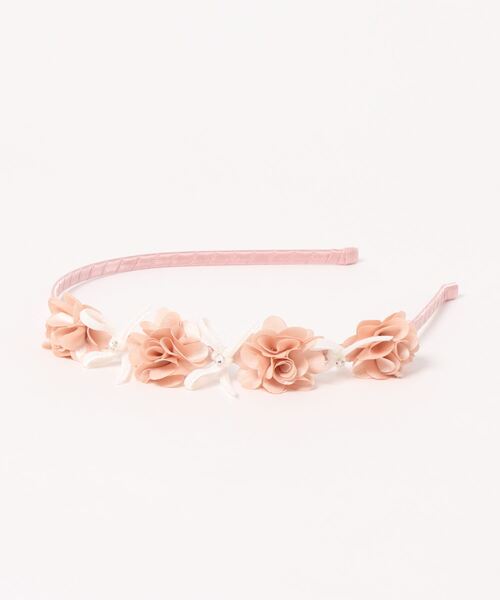 CHOPIN（ショパン）の「フラワーリボンカチューシャ（カチューシャ・キッズ・パープル/ネイビー/ピンク・FREE）」の4枚目の写真