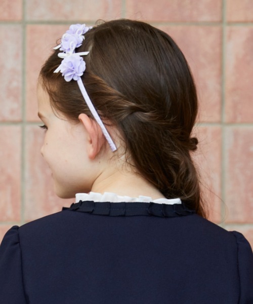 CHOPIN（ショパン）の「フラワーリボンカチューシャ（カチューシャ・キッズ・パープル/ネイビー/ピンク・FREE）」の14枚目の写真