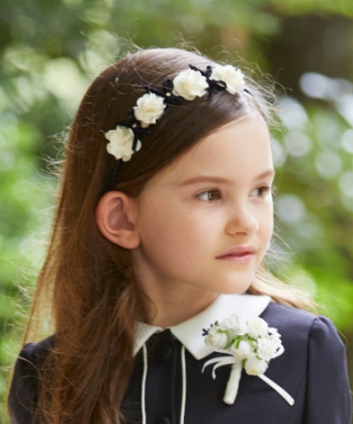 CHOPIN（ショパン）の「フラワーリボンカチューシャ（カチューシャ・キッズ・パープル/ネイビー/ピンク・FREE）」の20枚目の写真