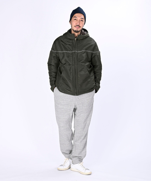 45R（フォーティファイブアール）の「ボア×ナイロンのフーディ