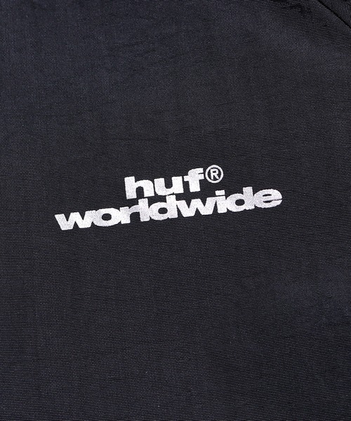 HUF(ハフ)の「HUF/ハフ UNTITLED COACHES JACKET コーチジャケット(ナイロンジャケット・メンズ・ブラック・M/L/XL)」の5枚目の写真