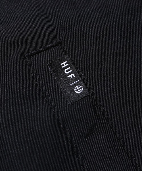 HUF(ハフ)の「HUF/ハフ UNTITLED COACHES JACKET コーチジャケット(ナイロンジャケット・メンズ・ブラック・M/L/XL)」の7枚目の写真