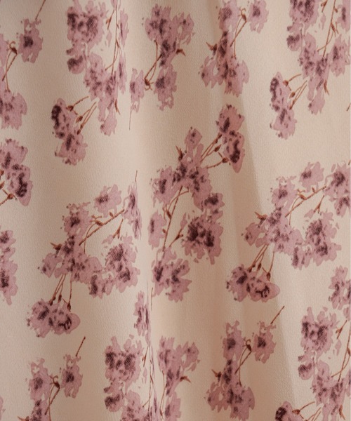 natural couture（ナチュラルクチュール）の「ややマーメイドシンプル花柄スカート（スカート・レディース・ブラック/ベージュ/アイボリー・FREE）」の4枚目の写真