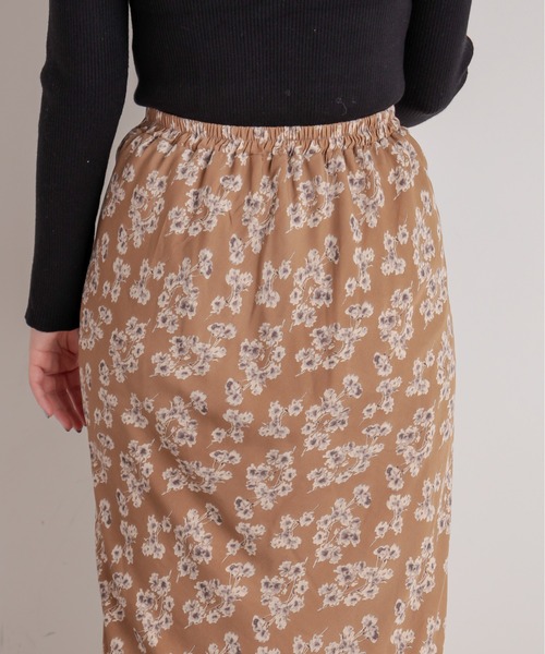 natural couture（ナチュラルクチュール）の「ややマーメイドシンプル花柄スカート（スカート・レディース・ブラック/ベージュ/アイボリー・FREE）」の22枚目の写真