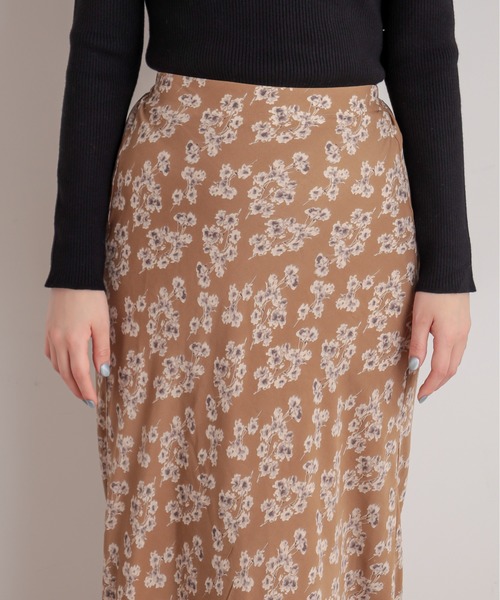 natural couture（ナチュラルクチュール）の「ややマーメイドシンプル花柄スカート（スカート・レディース・ブラック/ベージュ/アイボリー・FREE）」の14枚目の写真