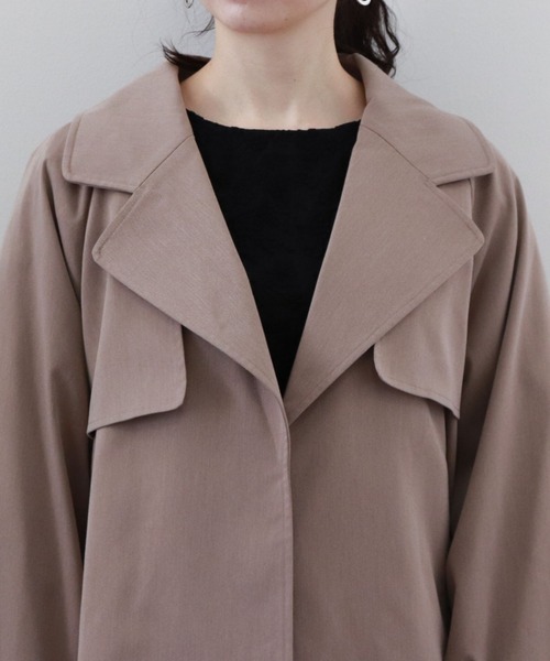 archives（アルシーヴ）の「ＴＲショートトレンチブルゾン（その他アウター・レディース・グリーン/アイボリー/モカ・MEDIUM）」の12枚目の写真