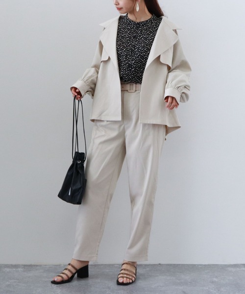 archives（アルシーヴ）の「ＴＲショートトレンチブルゾン（その他アウター・レディース・グリーン/アイボリー/モカ・MEDIUM）」の11枚目の写真