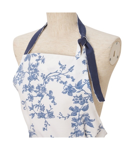 Francfranc（フランフラン）の「ボタニカル コットン フルエプロン ブルー（エプロン・レディース・ブルー・FREE）」の2枚目の写真