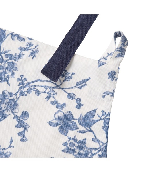 Francfranc（フランフラン）の「ボタニカル コットン フルエプロン ブルー（エプロン・レディース・ブルー・FREE）」の4枚目の写真