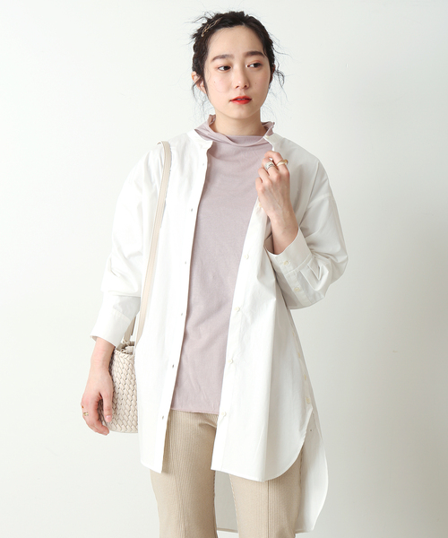 Simplicite(サンプリシテ)の「シアーインナーTOPS◆(Tシャツ/カットソー・レディース・ホワイト/ベージュ/ピンク・FREE)」の8枚目の写真