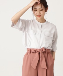 N.（N. Natural Beauty Basic） | ◆ドライポプリンハーフスリーブシャツ(シャツ/ブラウス)