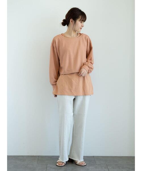 Sugar spoon(シュガースプーン)の「・SUGARSPOON SET2点タンク×プルオーバー *(Tシャツ/カットソー・レディース・モカ/ブラック/アイボリー/オレンジ・FREE)」の21枚目の写真