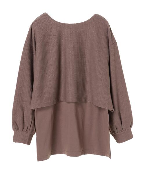 Sugar spoon(シュガースプーン)の「・SUGARSPOON SET2点タンク×プルオーバー *(Tシャツ/カットソー・レディース・モカ/ブラック/アイボリー/オレンジ・FREE)」の1枚目の写真