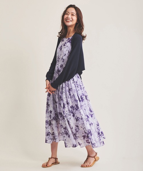 The Virgnia（ザ ヴァージニア）の「サマーボレロカーディガン（ニット/セーター・レディース・ネイビー/オフホワイト・FREE）」の3枚目の写真