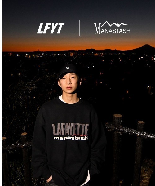 MANASTASH（マナスタッシュ）の「MANASTASH×LFYT/マナスタッシュ×エルエフワイティー　HEMP LOGO CREW SWEAT（スウェット・メンズ・ラベンダー/ブラック/カーキ・MEDIUM/LARGE/X-LARGE）」の2枚目の写真