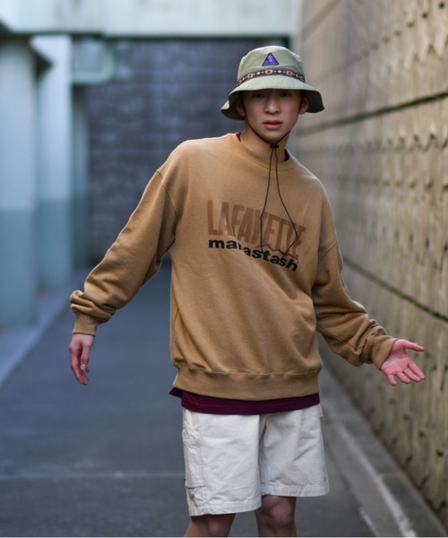MANASTASH（マナスタッシュ）の「MANASTASH×LFYT/マナスタッシュ×エルエフワイティー　HEMP LOGO CREW SWEAT（スウェット・メンズ・ラベンダー/ブラック/カーキ・MEDIUM/LARGE/X-LARGE）」の12枚目の写真