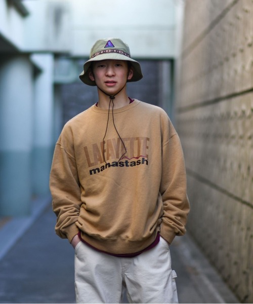 MANASTASH（マナスタッシュ）の「MANASTASH×LFYT/マナスタッシュ×エルエフワイティー　HEMP LOGO CREW SWEAT（スウェット・メンズ・ラベンダー/ブラック/カーキ・MEDIUM/LARGE/X-LARGE）」の13枚目の写真