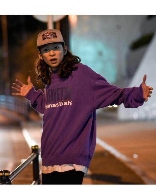 MANASTASH（マナスタッシュ）の「MANASTASH×LFYT/マナスタッシュ×エルエフワイティー　HEMP LOGO CREW SWEAT（スウェット・メンズ・ラベンダー/ブラック/カーキ・MEDIUM/LARGE/X-LARGE）」の19枚目の写真