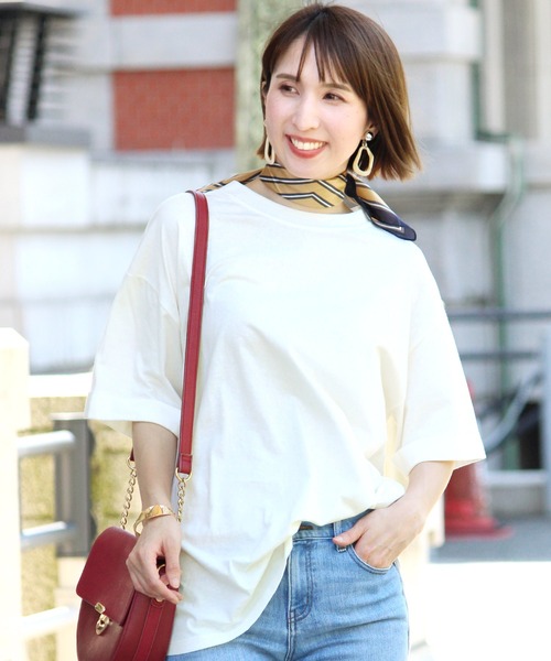 ElegChic(エレグシック)の「コットンバックボタンカットソー(Tシャツ/カットソー・レディース・カーキ/オフホワイト/ブラック/グレー・M/XL)」の19枚目の写真