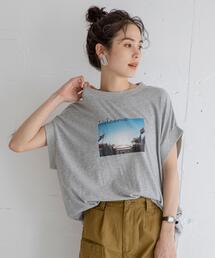 coen | ルージーロゴ＆フォトプリントTシャツ(Tシャツ/カットソー)