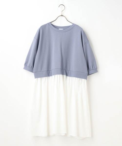 Honeys（ハニーズ）の「レイヤード風チュニック（チュニック・レディース・ブラック/モカ/ブルー系その他/グレイッシュベージュ・S/M/L）」の19枚目の写真