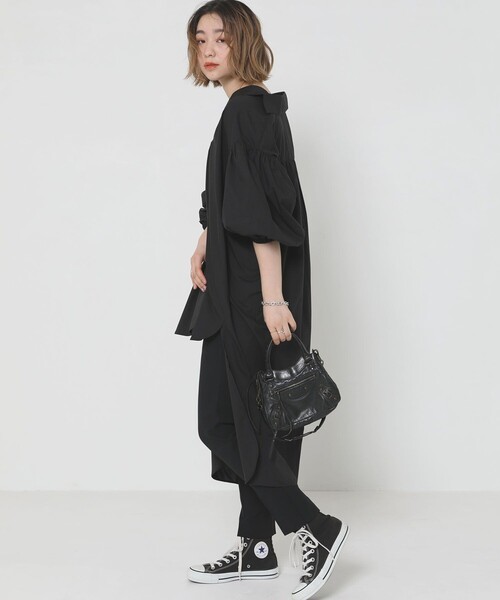 Sig FREAK'S STORE（シグフリークスストア）の「バックロング ボリュームスリーブブラウス（シャツ/ブラウス・レディース・ブラック/ホワイト/ベージュ・ﾌﾘ-）」の14枚目の写真