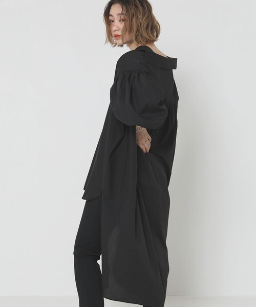 Sig FREAK'S STORE（シグフリークスストア）の「バックロング ボリュームスリーブブラウス（シャツ/ブラウス・レディース・ブラック/ホワイト/ベージュ・ﾌﾘ-）」の15枚目の写真