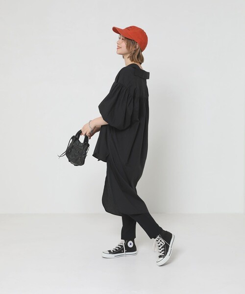 Sig FREAK'S STORE（シグフリークスストア）の「バックロング ボリュームスリーブブラウス（シャツ/ブラウス・レディース・ブラック/ホワイト/ベージュ・ﾌﾘ-）」の19枚目の写真