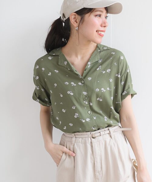 rps（アールピーエス）の「開襟シャツ（シャツ/ブラウス・レディース・オフホワイト/ブラック/ブラック系その他2/ミント/ピンク/グリーン・M）」の5枚目の写真