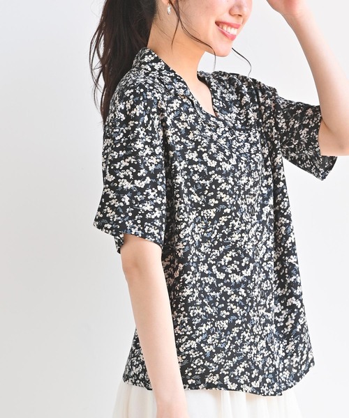 rps（アールピーエス）の「開襟シャツ（シャツ/ブラウス・レディース・オフホワイト/ブラック/ブラック系その他2/ミント/ピンク/グリーン・M）」の3枚目の写真