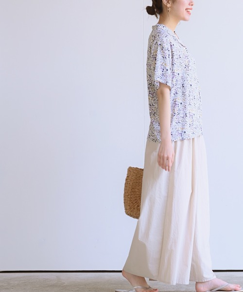 rps（アールピーエス）の「開襟シャツ（シャツ/ブラウス・レディース・オフホワイト/ブラック/ブラック系その他2/ミント/ピンク/グリーン・M）」の7枚目の写真