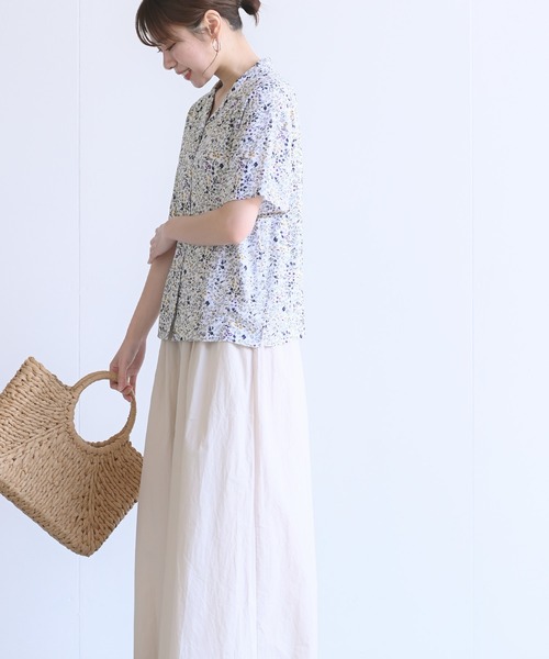 rps（アールピーエス）の「開襟シャツ（シャツ/ブラウス・レディース・オフホワイト/ブラック/ブラック系その他2/ミント/ピンク/グリーン・M）」の9枚目の写真