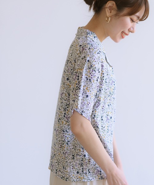 rps（アールピーエス）の「開襟シャツ（シャツ/ブラウス・レディース・オフホワイト/ブラック/ブラック系その他2/ミント/ピンク/グリーン・M）」の11枚目の写真