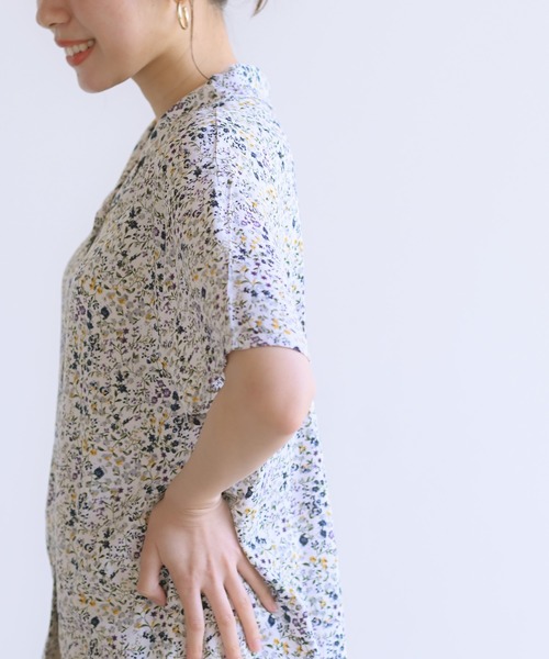 rps（アールピーエス）の「開襟シャツ（シャツ/ブラウス・レディース・オフホワイト/ブラック/ブラック系その他2/ミント/ピンク/グリーン・M）」の13枚目の写真