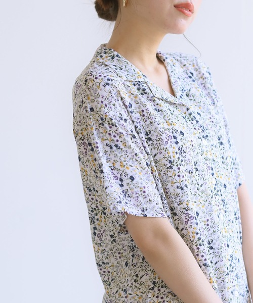 rps（アールピーエス）の「開襟シャツ（シャツ/ブラウス・レディース・オフホワイト/ブラック/ブラック系その他2/ミント/ピンク/グリーン・M）」の14枚目の写真