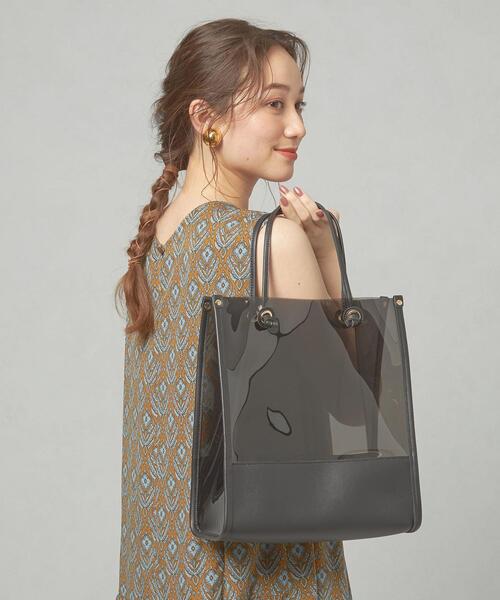 closet story（クローゼットストーリー）の「＜closet story＞TPU×FL コンビ トートバッグ（トートバッグ・レディース・ブラック/ライトピンク・FREE）」の2枚目の写真