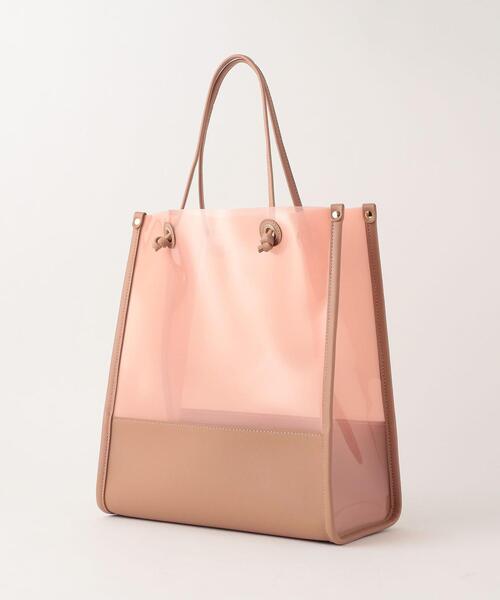 closet story（クローゼットストーリー）の「＜closet story＞TPU×FL コンビ トートバッグ（トートバッグ・レディース・ブラック/ライトピンク・FREE）」の3枚目の写真