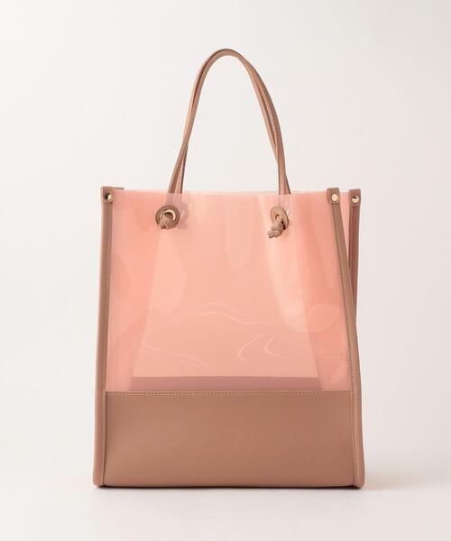 closet story（クローゼットストーリー）の「＜closet story＞TPU×FL コンビ トートバッグ（トートバッグ・レディース・ブラック/ライトピンク・FREE）」の4枚目の写真