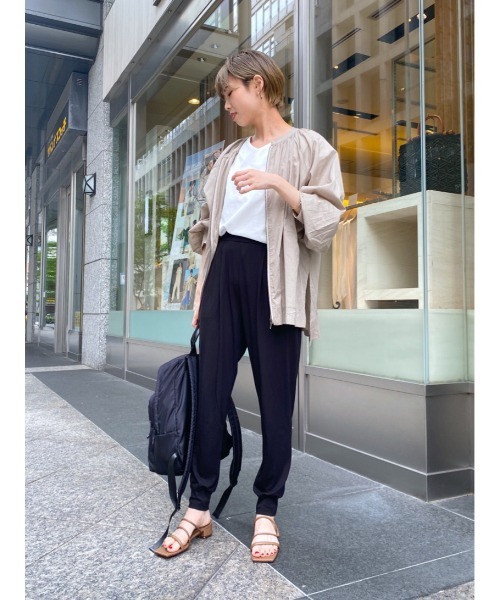 RIVE DROITE（リヴドロワ）の「楽ちん綺麗シルエット　カットソージョガーパンツ（その他パンツ・レディース・カーキ/ベージュ/ブラック・36/38）」の22枚目の写真