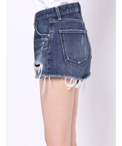 GYDA（ジェイダ）の「NEW BACK RIPPEDデニムショーパン（デニムパンツ・レディース・インディゴブルー/ライトブルー/ブルー・X-SMALL/LARGE/SMALL/MEDIUM）」の20枚目の写真