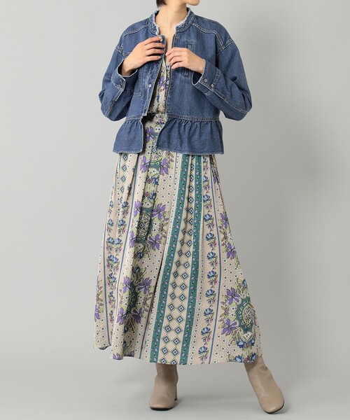 GRACE CONTINENTAL(グレースコンチネンタル)の「フリルヘムGジャン(デニムジャケット・レディース・ブラック・36)」の4枚目の写真