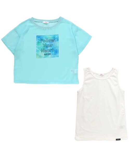 algy（アルジー）の「シアーT＆タンクセット（その他トップス・キッズ・オフホワイト/ラベンダー/ミント・X-SMALL/MEDIUM/SMALL/XX-SMALL）」の7枚目の写真